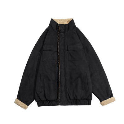 Chaqueta Acolchada de Gamuza con Lana de Cordero para Invierno - Image 11
