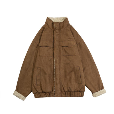 Chaqueta Acolchada de Gamuza con Lana de Cordero para Invierno - Image 13