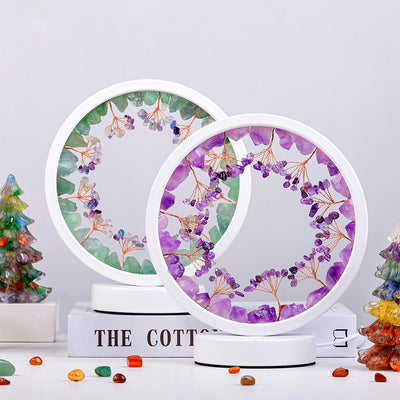 Lámpara Nocturna de Cristal Natural con Árbol Floral - Luz USB Ambiente Decorativa - Image 14