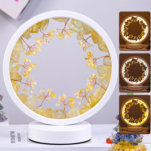 Lámpara Nocturna de Cristal Natural con Árbol Floral - Luz USB Ambiente Decorativa - Image 18