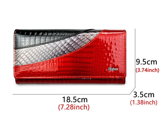 Cartera de Cuero de Vaca con Botones Magnéticos para Mujer - Image 18