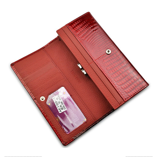 Cartera de Cuero de Vaca con Botones Magnéticos para Mujer - Image 19