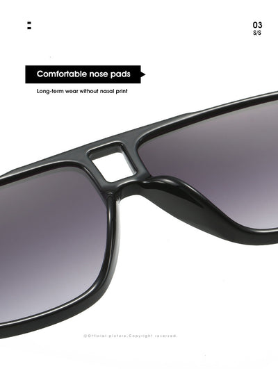 Black frame retro double beam sunglasses with bright orange lenses, featuring silver accents on the temples. - Image 32