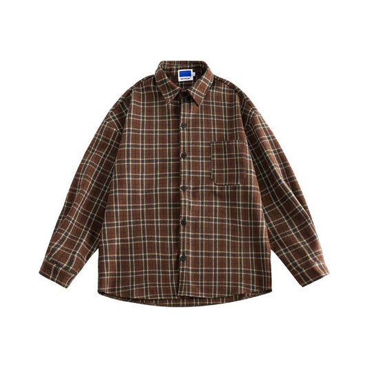 Camisa Vintage Japonesa Gruesa para Hombre - Image 27