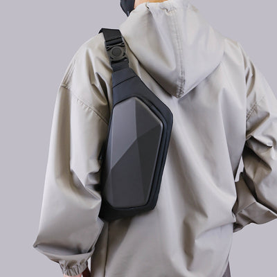 Mochila Geométrica Personalizada de Cáscara Rígida - Estilo Versátil para Hombre - Image 16