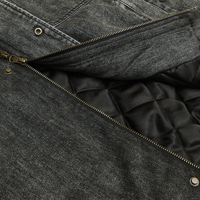 Chaqueta Acolchada Denim con Bolsillos 3D y Capucha - Image 11