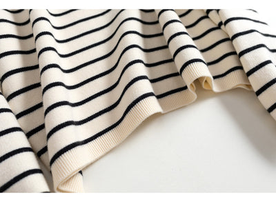 Suéter de Punto Holgado a Rayas para Mujer - Diseño Casual y Versátil - Image 9