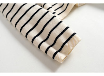 Suéter de Punto Holgado a Rayas para Mujer - Diseño Casual y Versátil - Image 10