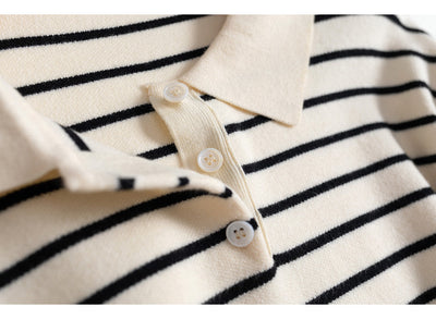 Suéter de Punto Holgado a Rayas para Mujer - Diseño Casual y Versátil - Image 12