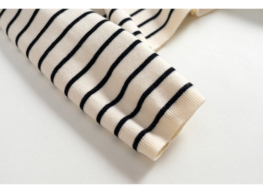 Suéter de Punto Holgado a Rayas para Mujer - Diseño Casual y Versátil - Image 17