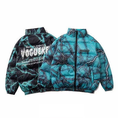 Abrigo Acolchado Hip Hop Estilo Graffiti Oversize - Image 6