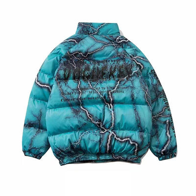 Abrigo Acolchado Hip Hop Estilo Graffiti Oversize - Image 7