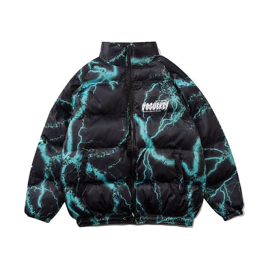 Abrigo Acolchado Hip Hop Estilo Graffiti Oversize - Image 9