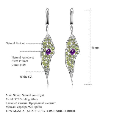 Aretes Personalizados de Amatista y Olivino para Mujer - Image 6