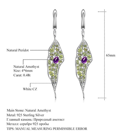 Aretes Personalizados de Amatista y Olivino para Mujer - Image 6