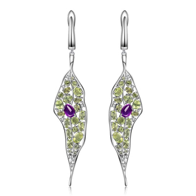 Aretes Personalizados de Amatista y Olivino para Mujer - Image 9