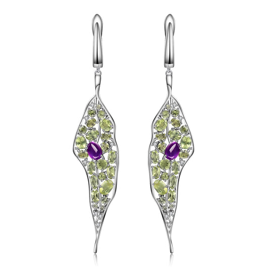Aretes Personalizados de Amatista y Olivino para Mujer - Image 9