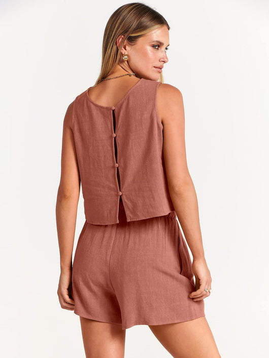 Conjunto de Dos Piezas Shorts Sueltos de Algodón y Lino para Mujer - Image 23