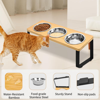 Comedero Elevado para Gatos de Madera y Hierro - Image 12