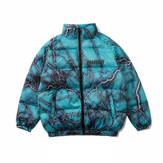 Abrigo Acolchado Hip Hop Estilo Graffiti Oversize - Image 14