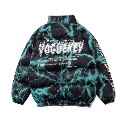 Abrigo Acolchado Hip Hop Estilo Graffiti Oversize - Image 16