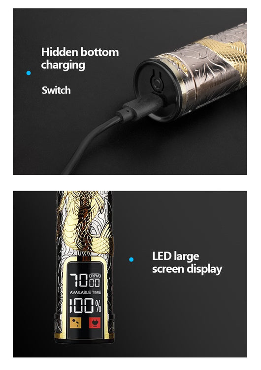 Cortapelo Eléctrico Profesional Estilo Retro con Grabado - Image 27