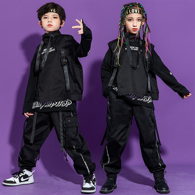 Conjunto Hip-hop Infantil Estilo Urbano Oscuro - Image 9