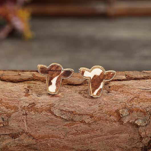 Aretes de Cabeza de Ganado Estilo Oeste Retro - Image 9