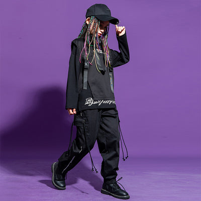 Conjunto Hip-hop Infantil Estilo Urbano Oscuro - Image 17