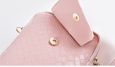 Bolsa Bandolera Tejida para Celular con Borla de Perlas - Image 15