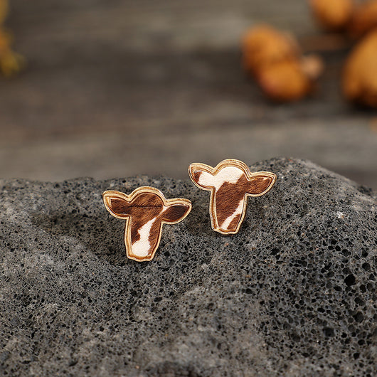 Aretes de Cabeza de Ganado Estilo Oeste Retro - Image 16
