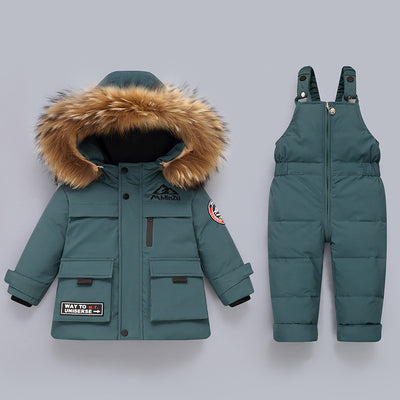 Conjunto Abrigo Plumas para Niños - Set de 2 Piezas Invierno - Image 9