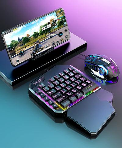 Teclado y Ratón Ergonómico de Una Mano Lei Lang TF900 - Image 16