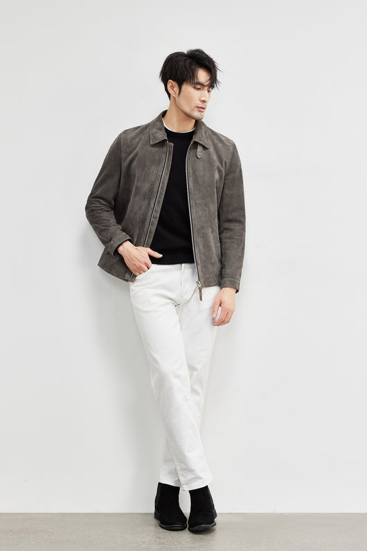 Chaqueta de Cuero Gamuza Genuina Premium para Hombre - Estilo Biker Otoño - Image 19