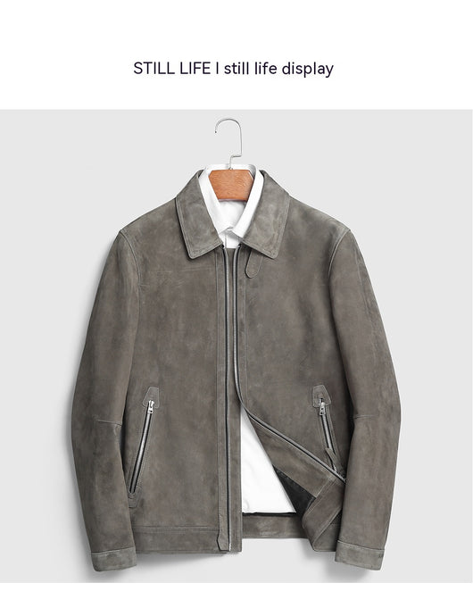 Chaqueta de Cuero Gamuza Genuina Premium para Hombre - Estilo Biker Otoño - Image 22