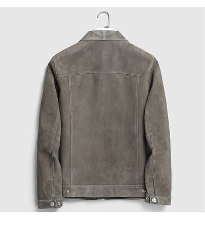 Chaqueta de Cuero Gamuza Genuina Premium para Hombre - Estilo Biker Otoño - Image 23