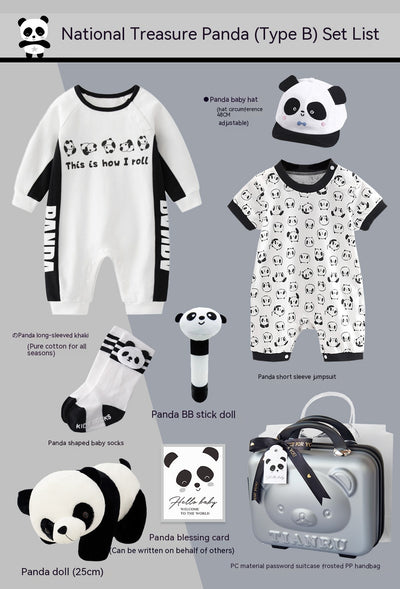 Conjunto de Ropa para Bebé Panda Algodón Puro Cuatro Estaciones - Image 8