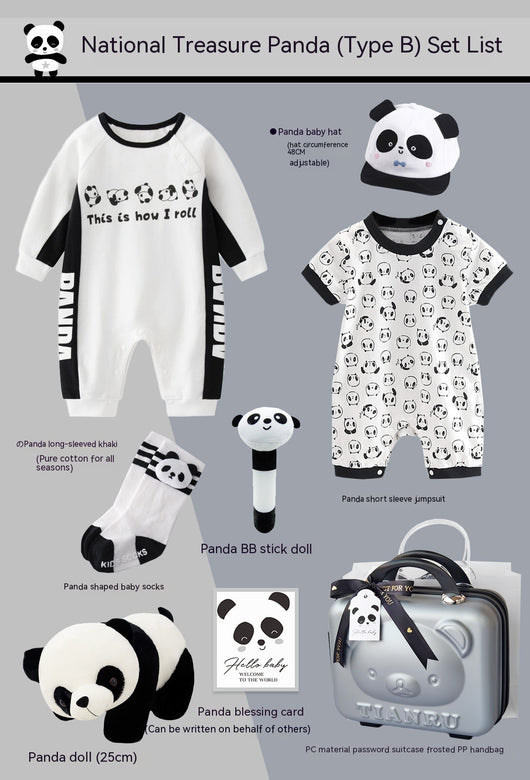Conjunto de Ropa para Bebé Panda Algodón Puro Cuatro Estaciones - Image 8