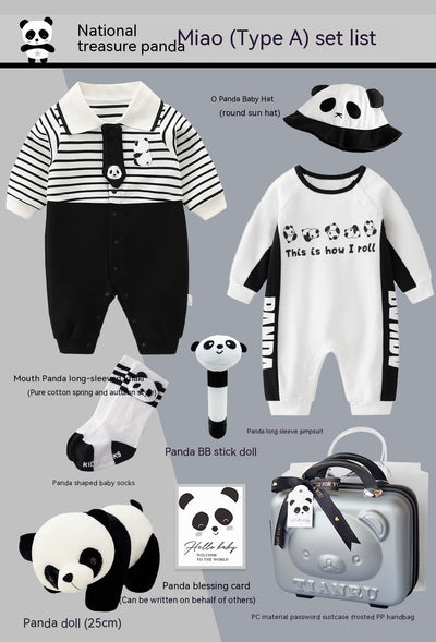 Conjunto de Ropa para Bebé Panda Algodón Puro Cuatro Estaciones - Image 11