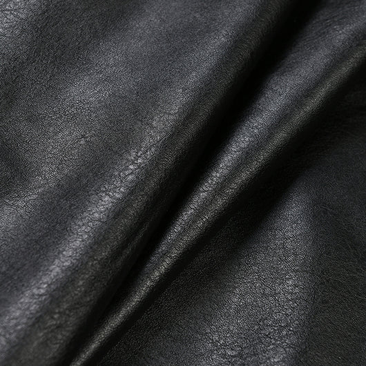 Abrigo de Cuero PU Ajustado Efecto Delgadez Negro - Elegante y Versátil - Image 15