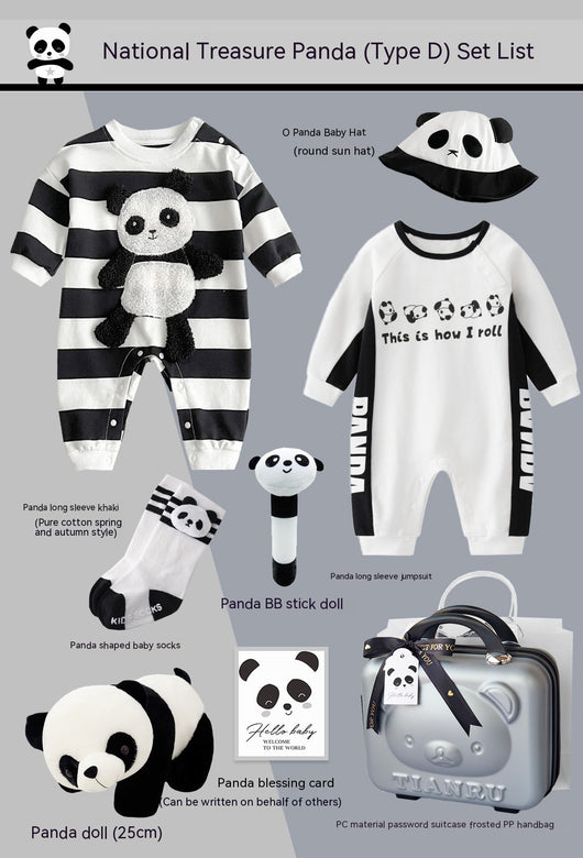 Conjunto de Ropa para Bebé Panda Algodón Puro Cuatro Estaciones - Image 23