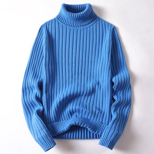 Suéter Cuello Alto Hombre Mujer - Diseño Liso y Rayas Moda Otoño Invierno - Image 9