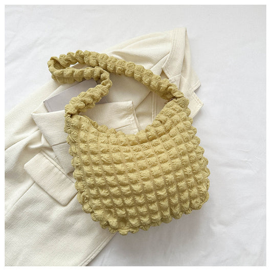 Bolsa Axilar Plisada Clouds - Estilo Occidental Minimalista y Trendy - Image 33