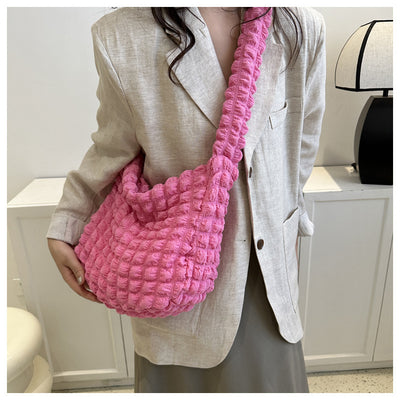 Bolsa Axilar Plisada Clouds - Estilo Occidental Minimalista y Trendy - Image 40
