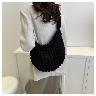 Bolsa Axilar Plisada Clouds - Estilo Occidental Minimalista y Trendy - Image 43