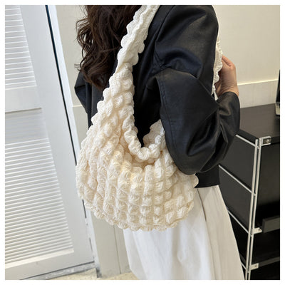 Bolsa Axilar Plisada Clouds - Estilo Occidental Minimalista y Trendy - Image 44