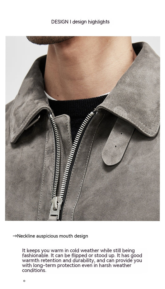 Chaqueta de Cuero Gamuza Genuina Premium para Hombre - Estilo Biker Otoño - Image 32