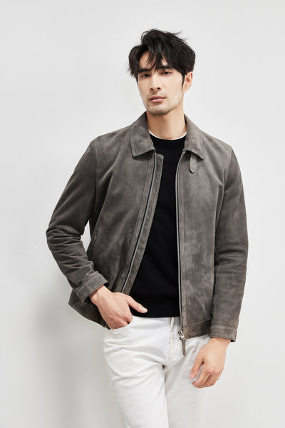 Chaqueta de Cuero Gamuza Genuina Premium para Hombre - Estilo Biker Otoño - Image 37