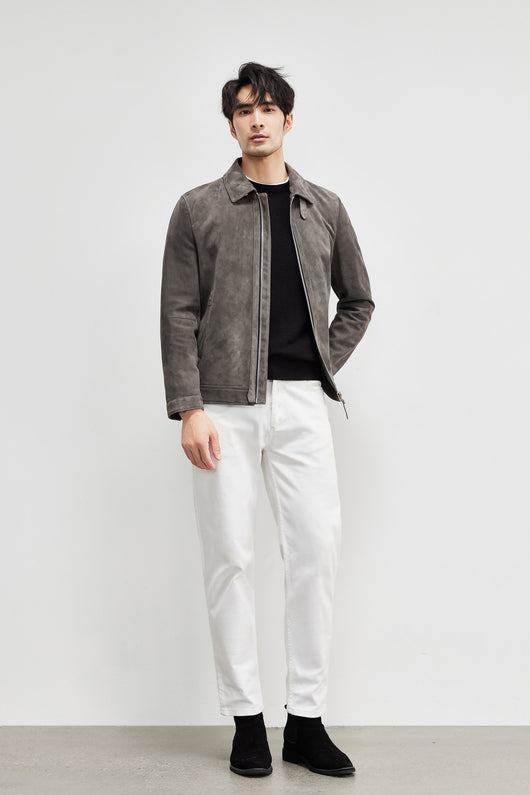 Chaqueta de Cuero Gamuza Genuina Premium para Hombre - Estilo Biker Otoño - Image 40