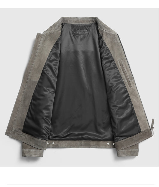 Chaqueta de Cuero Gamuza Genuina Premium para Hombre - Estilo Biker Otoño - Image 46